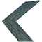 Ekena Millwork 13"W x 16"H x 3/4"D Vintage Farmhouse 3 1/2" Chevron, Barnwood Decor Collection, Driftwood Blue DECR13X16X075CHVBU - alternate 3
